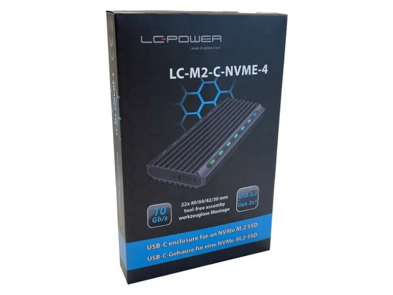 LC-Power Externes Gehäuse LC-M2-C-NVME-4 M.2