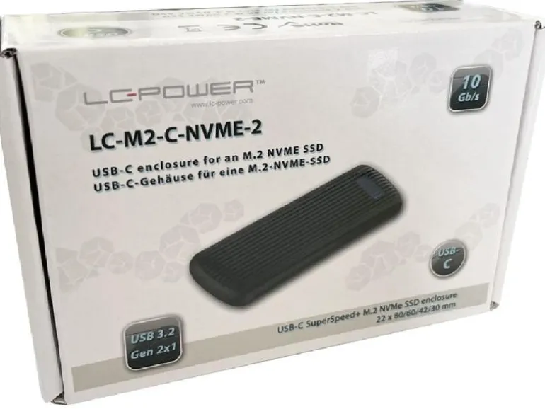 LC-Power Externes Gehäuse LC-M2-C-NVME-2 M.2