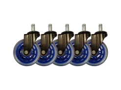 LC-Power Gaming Stuhlrollen 5er Set Dunkelblau