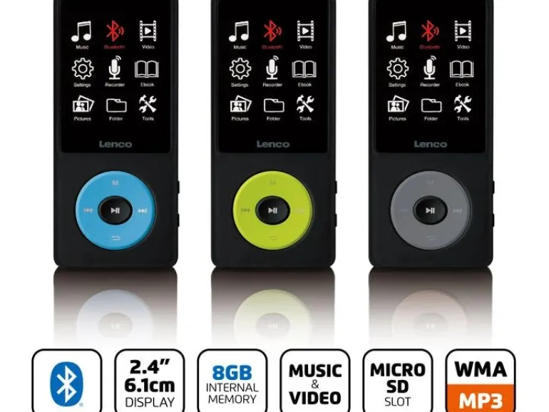 Lenco MP3 Player Xemio-860 Neongrün; Schwarz