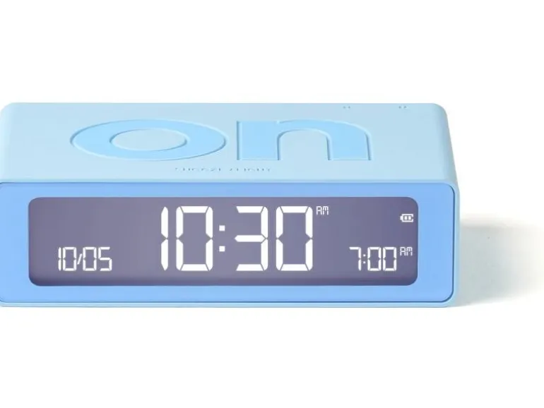Lexon Digitalwecker Flip Mini Hellblau