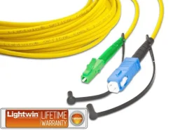 Lightwin LWL-Patchkabel Singlemode LC/APC – SC, OS2, Simplex, 2 m