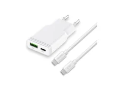 LMP USB-Wandladegerät 30W USB-A/C Dual Power + USB-C Ladekabel