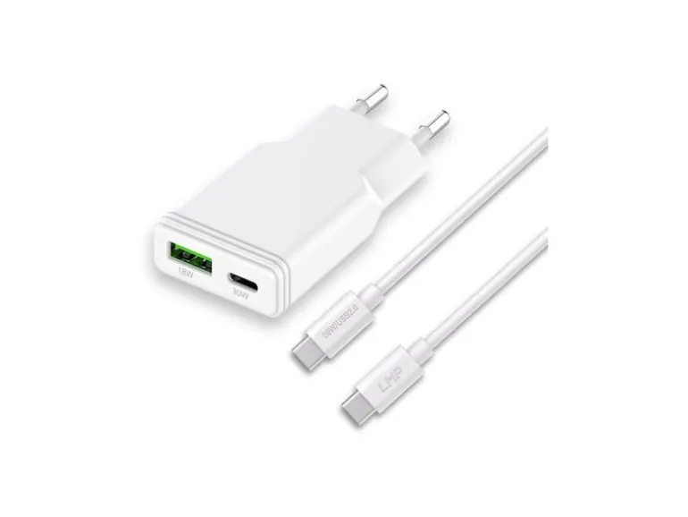 LMP USB-Wandladegerät 30W USB-A/C Dual Power + USB-C Ladekabel