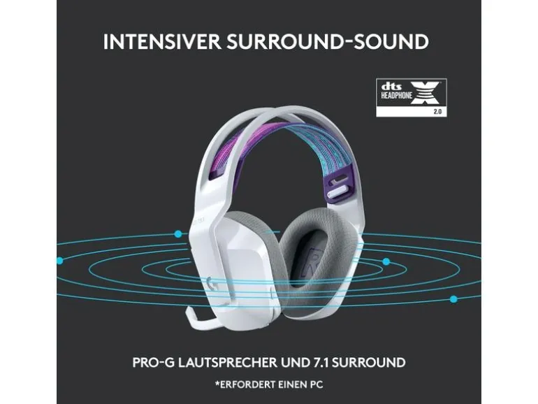 Logitech Gaming-Headset G733 Lightspeed Weiss