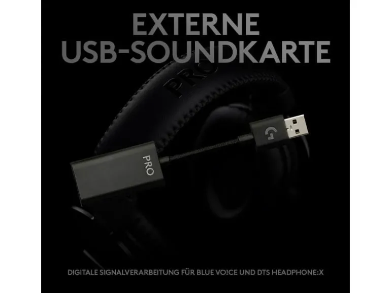 Logitech Gaming-Headset G PRO X Gaming 7.1 Surround Schwarz