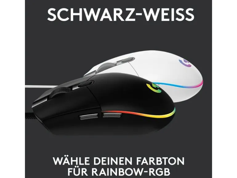 Logitech Gaming-Maus G203 Lightsync Schwarz