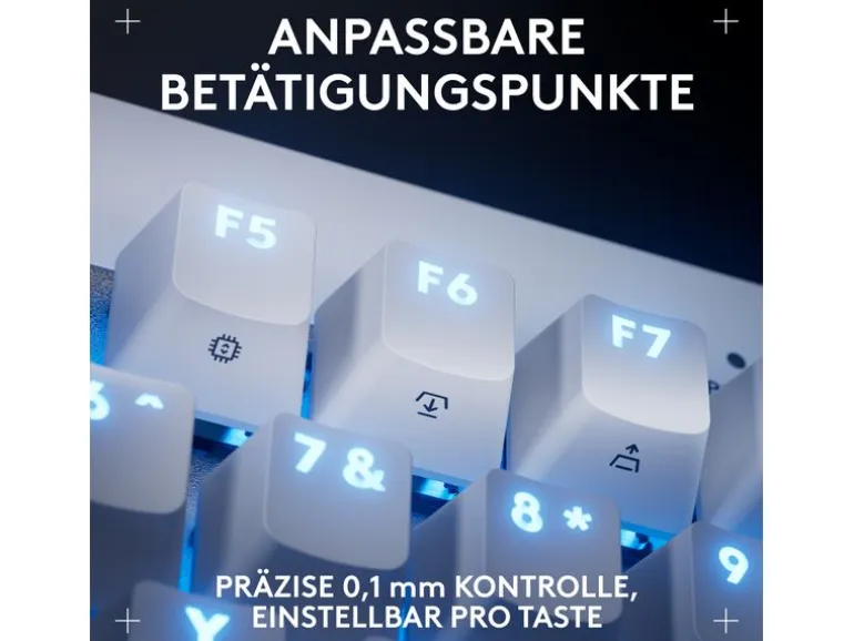 Logitech Gaming-Tastatur Pro X TKL Rapid Weiss