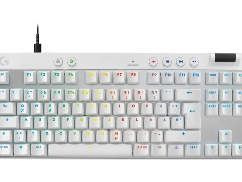 Logitech Gaming-Tastatur Pro X TKL Rapid Weiss