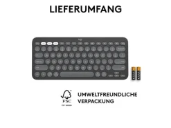 Logitech Pebble Keys 2 K380s Multi-Device-Tastatur Graphit