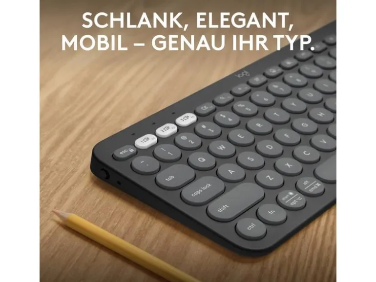 Logitech Pebble Keys 2 K380s Multi-Device-Tastatur Graphit
