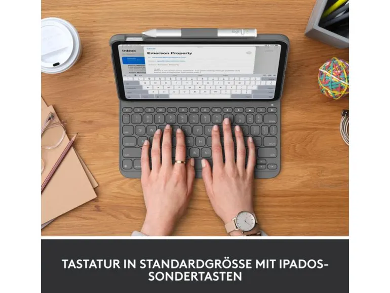 Logitech Tablet Tastatur Cover Slim Folio iPad (10. Gen, A16/2025)