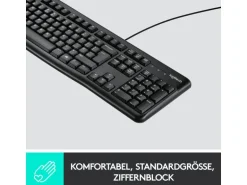 Logitech Tastatur K120 CH-Layout, kabelgebunden