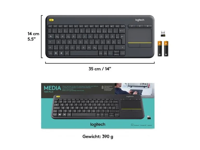 Logitech Tastatur K400 Plus CH-Layout