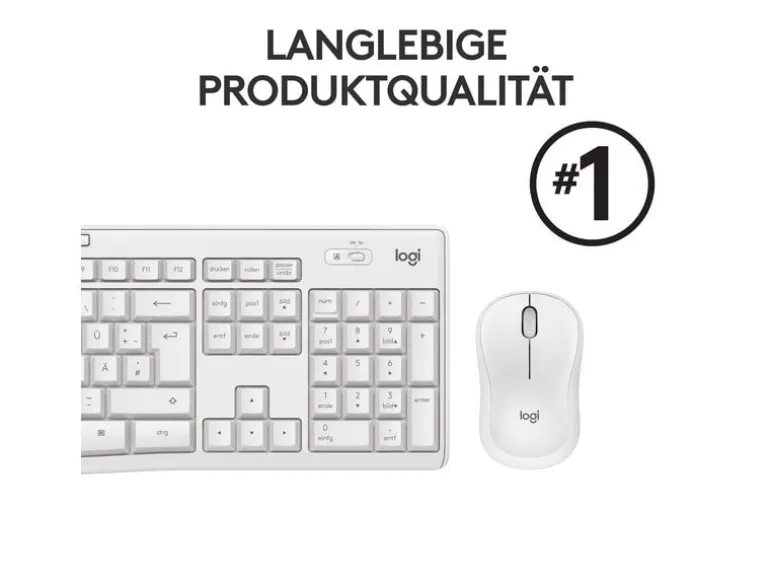 Logitech Tastatur-Maus-Set MK295 White CH-Layout