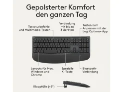 Logitech Tastatur-Maus-Set Signature Comfort Plus MK880