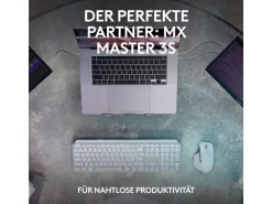 Logitech Tastatur MX Keys S Plus CH-Layout mit Handgelenkauflage