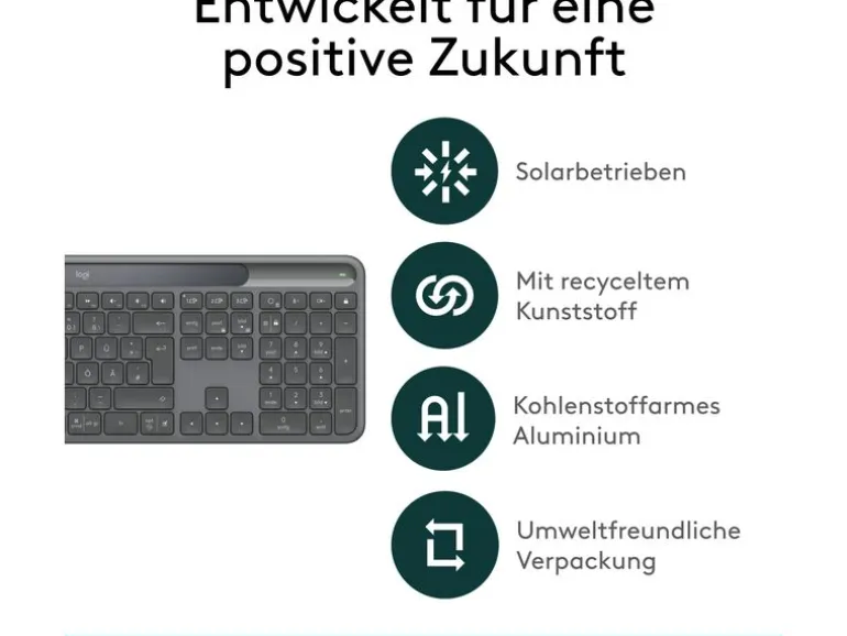 Logitech Tastatur Slim Solar+ K980 Business CH-Layout