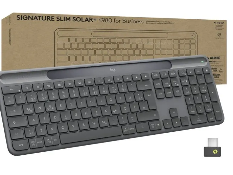 Logitech Tastatur Slim Solar+ K980 Business CH-Layout