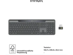 Logitech Tastatur Slim Solar+ K980 Business CH-Layout
