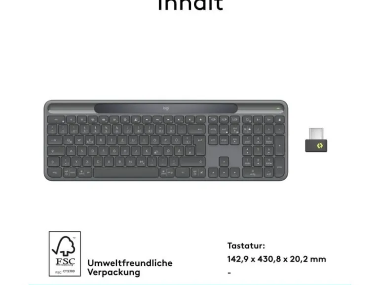 Logitech Tastatur Slim Solar+ K980 Business CH-Layout