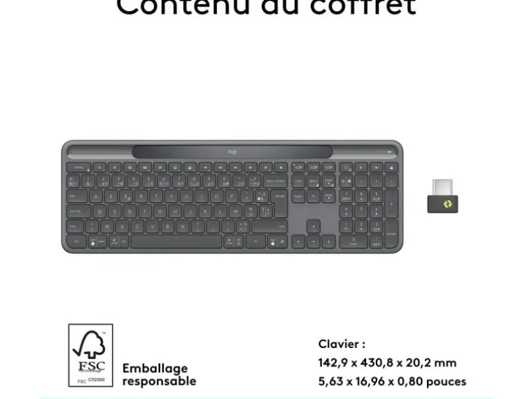 Logitech Tastatur Slim Solar+ K980 Business CH-Layout