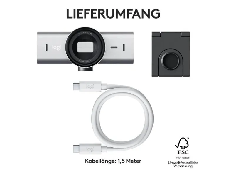 Logitech Webcam MX Brio 4K Pale Grey