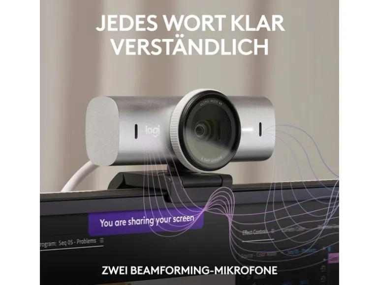 Logitech Webcam MX Brio 4K Pale Grey
