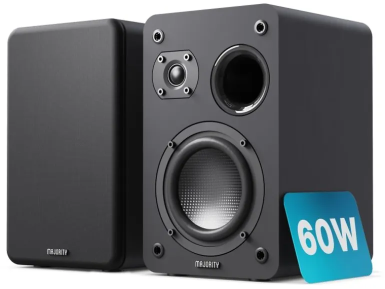 Majority D70X Passiv Regal-Lautsprecher Set Schwarz