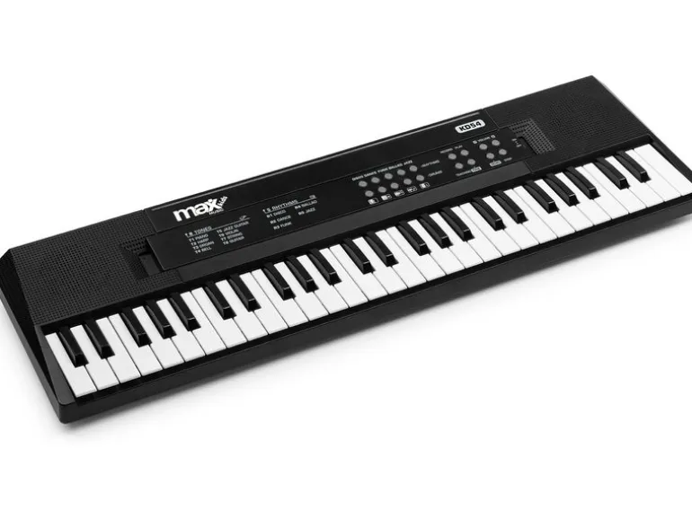 MAX Keyboard KD54 Tragbares Kinderkeyboard mit Mikrofon Schwarz