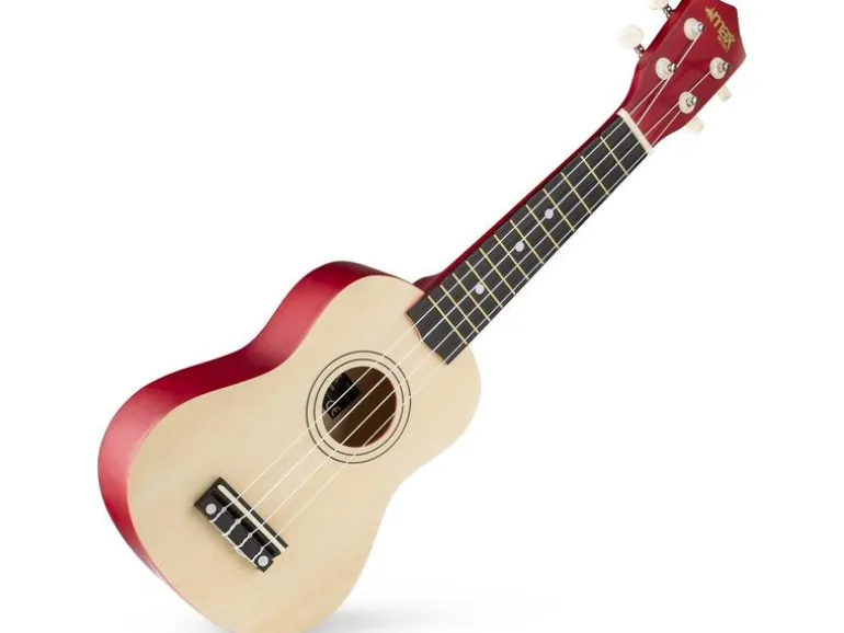 MAX Ukulele UKEY Set Soprano Natural 21 Zoll