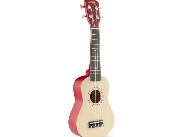 MAX Ukulele UKEY Set Soprano Natural 21 Zoll