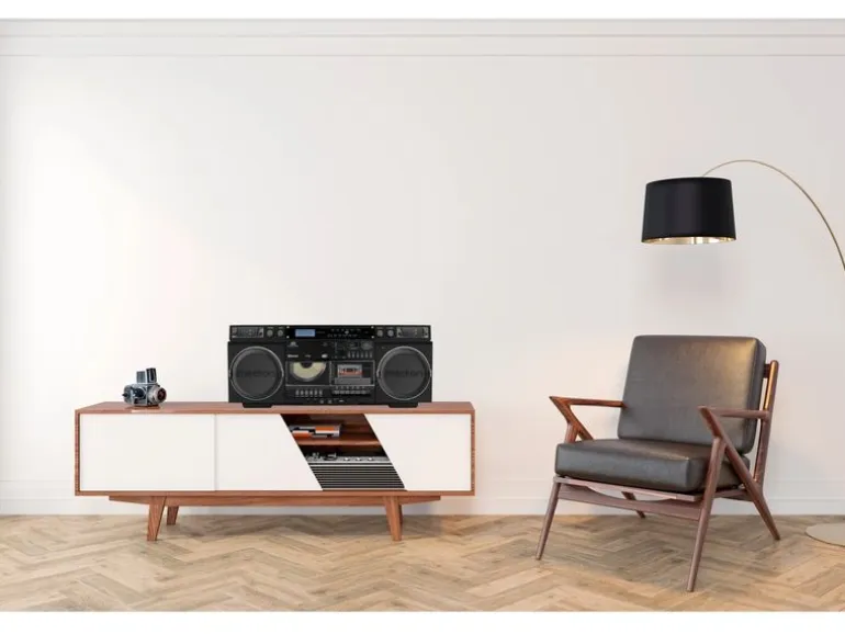 Medion Radio/CD-Player LIFE P66538 Retro-Boombox Schwarz