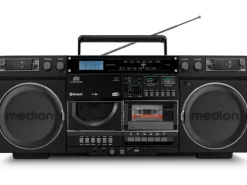 Medion Radio/CD-Player LIFE P66538 Retro-Boombox Schwarz