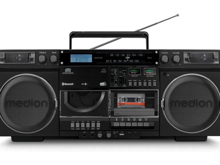 Medion Radio/CD-Player LIFE P66538 Retro-Boombox Schwarz