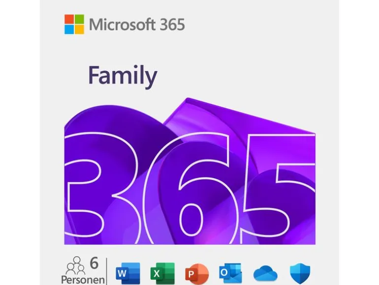 Microsoft 365 Family Box, 6 User, Englisch