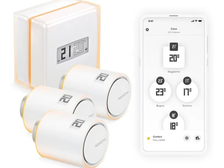 Netatmo Comfort Smartes Komfort-Set 1 Thermostat & 3 Heizkörperthermostat