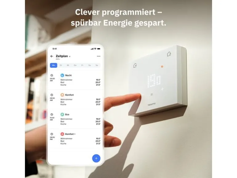 Netatmo Comfort Thermostat Kabelgebunden, Weiss, mit Thermo Hub