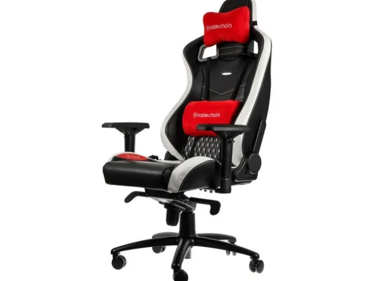 noblechairs Gaming-Stuhl EPIC Echtleder Schwarz/Weiss