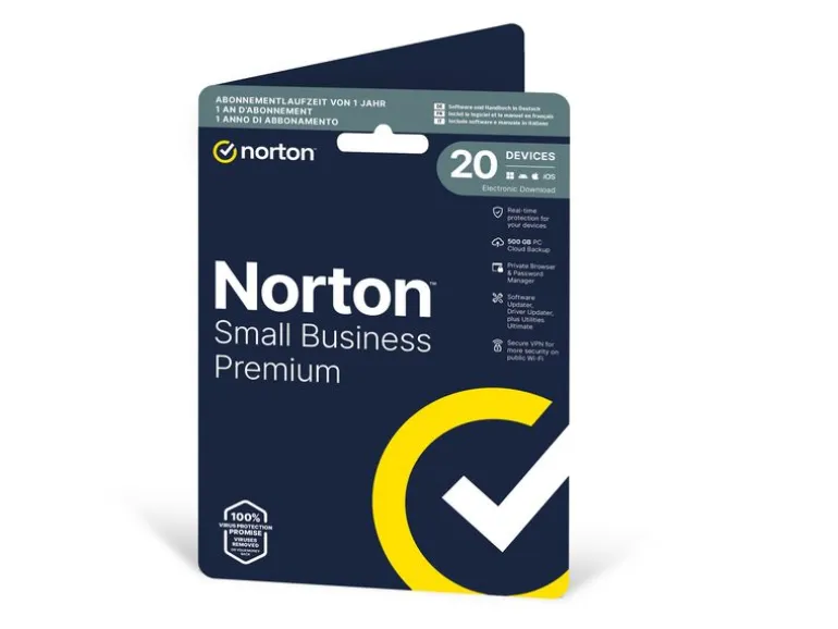 Norton Small Business Premium 2.0 ESD, 20 Dev., 1yr, 500GB Cloud