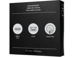 onit Adapterkabel USB-C – RJ45 Grau/Schwarz, 3 m