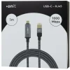 onit Adapterkabel USB-C – RJ45 Grau/Schwarz, 5 m