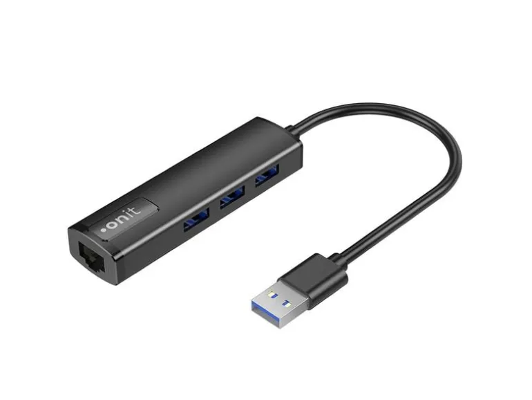 onit USB-A-Hub 3A1RJ45 USB Typ-A