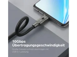 onit USB-Kabel mit Datenblocker-Schalter, USB-C - USB-C, 1.5 m