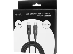 onit USB-Kabel mit Datenblocker-Schalter, USB-C - USB-C, 1.5 m