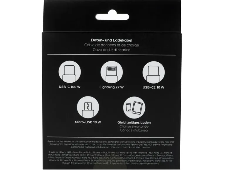 onit USB 2.0-Kabel USB-C - Lightning/Micro-USB B/2x USB-C 1.2 m