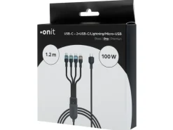 onit USB 2.0-Kabel USB-C - Lightning/Micro-USB B/2x USB-C 1.2 m