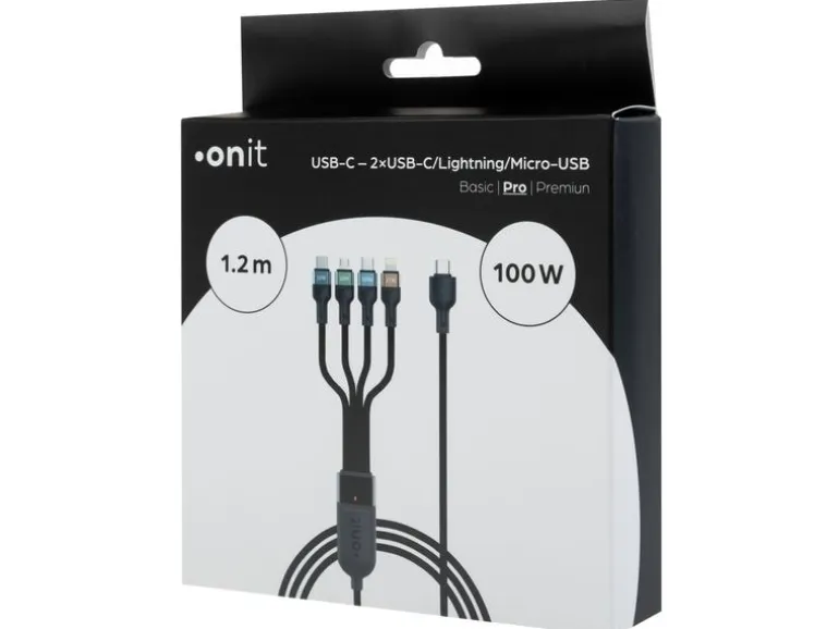onit USB 2.0-Kabel USB-C - Lightning/Micro-USB B/2x USB-C 1.2 m