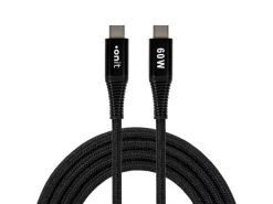 onit USB 3.0-Kabel 60 W, USB-C - USB-C, 0.1 m, Schwarz
