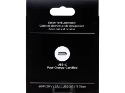 onit USB 3.0-Kabel 60 W, USB-C - USB-C, 0.1 m, Schwarz